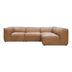 Moes Home - Form Signature Modular Sectional Sonoran Tan Leather - XQ-1004-40