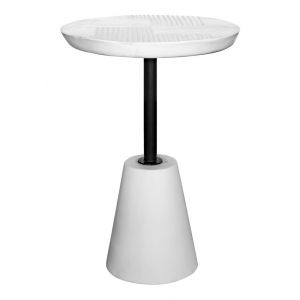 Moes Home - Foundation Outdoor Accent Table White - BQ-1046-18