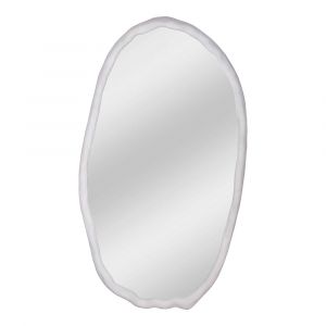 Moes Home - Foundry Mirror Oval White - FI-1113-18
