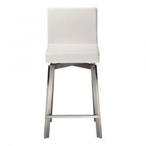Moes Home - Giro Counter Stool in White - EH-1039-18