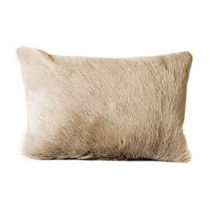 Moes Home - Goat Fur Bolster in Light Grey - XU-1004-25 - CLOSEOUT