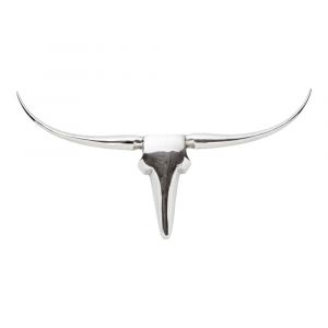 Moes Home - Longhorn Wall Decor Large in Silver - NM-1003-30