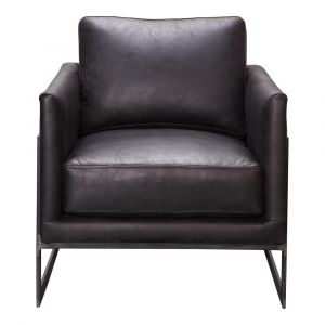 Moes Home - Luxe Club Chair in Black - PK-1082-02