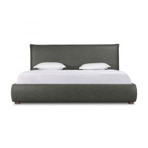 Moes Home - Luzon Queen Bed Slate Vegan Leather - RN-1129-07-0
