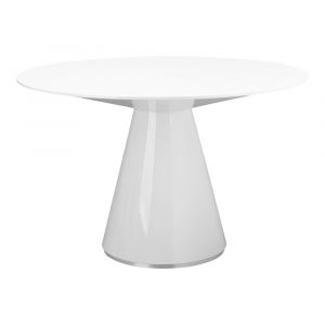 Moes Home - Otago Dining Table Round in White - KC-1028-18-0