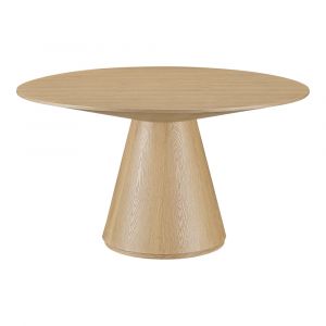 Moes Home - Otago Dining Table Round Oak - KC-1028-24-0