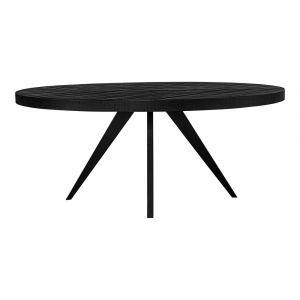 Moes Home - Parq Oval Dining Table Black - TL-1019-02