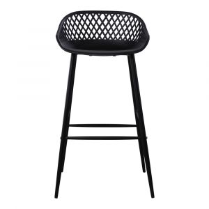 Moes Home - Piazza Outdoor Bar Stool in Black (Set of 2) - QX-1004-02