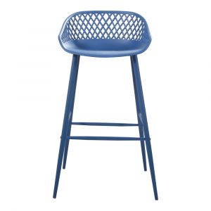 Moes Home - Piazza Outdoor Bar Stool in Blue (Set of 2) - QX-1004-26