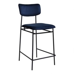 Moes Home - Sailor Counter Stool in Blue - EQ-1015-26
