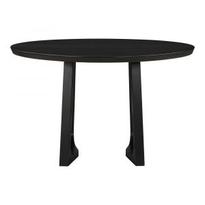 Moes Home - Silas Round Dining Table Black Ash - BC-1102-02-0