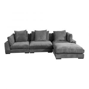 Moes Home - Tumble Modular Sectional in Charcoal - UB-1012-25