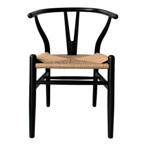 Moes Home - Ventana Dining Chair Black And Natural- (Set of 2) - FG-1015-37