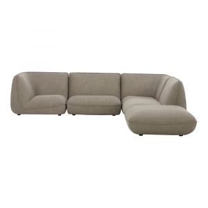 Moes Home - Zeppelin Lounge Modular Sectional Speckled Pumice - KQ-1019-15