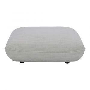 Moes Home - Zeppelin Ottoman Salt Stone White - KQ-1014-18