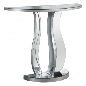 Monarch Specialties - Accent Table, Console, Entryway, Narrow, Sofa, Living Room, Bedroom, Mirror, Grey, Clear, Transitional - I-3727