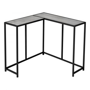 Monarch Specialties - Accent Table, Console, Entryway, Narrow, Corner, Living Room, Bedroom, Metal, Laminate, Grey, Black, Contemporary, Modern - I-2156