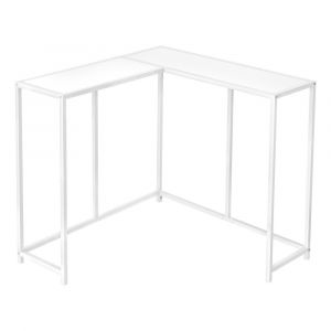 Monarch Specialties - Accent Table, Console, Entryway, Narrow, Corner, Living Room, Bedroom, Metal, Laminate, White, Contemporary, Modern - I-2160