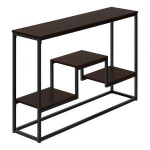 Monarch Specialties - Accent Table, Console, Entryway, Narrow, Sofa, Living Room, Bedroom, Metal, Laminate, Brown, Black, Contemporary, Modern - I-3582