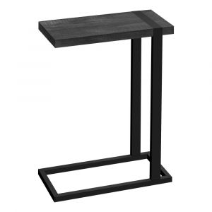 Monarch Specialties - Accent Table, C-Shaped, End, Side, Snack, Living Room, Bedroom, Metal, Laminate, Black, Contemporary, Modern - I-2863