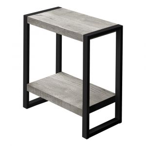 Monarch Specialties - Accent Table, Side, End, Nightstand, Lamp, Living Room, Bedroom, Metal, Laminate, Grey, Black, Contemporary, Modern - I-2857