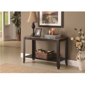 Monarch Specialties - Accent Table, Console, Entryway, Narrow, Sofa, Living Room, Bedroom, Laminate, Brown Marble Look, Transitional - I-7983S