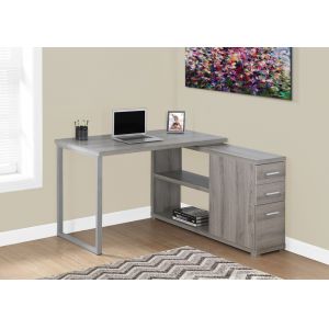 32 Taupe Desk with Hutch & Drawers by Monarch –