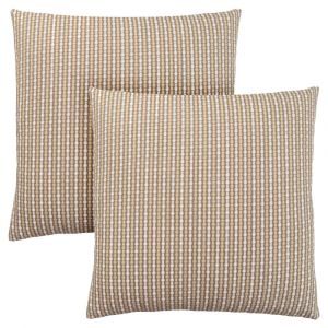 Monarch Specialties - Pillows, Set Of 2, 18 X 18 Square, Insert Included, Decorative Throw, Accent, Sofa, Couch, Bedroom, Polyester, Hypoallergenic, Brown, Modern - I-9229