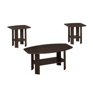Monarch Specialties - Table Set, 3Pcs Set, Coffee, End, Side, Accent, Living Room, Laminate, Brown, Transitional - I-7924P