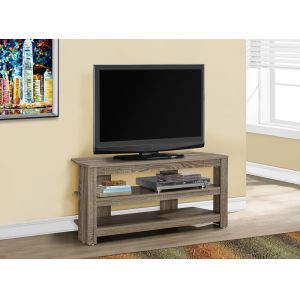 Monarch Specialties - Tv Stand, 42 Inch, Console, Media Entertainment Center, Storage Shelves, Living Room, Bedroom, Laminate, Brown, Contemporary, Modern - I-2569