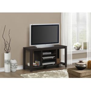 Monarch Specialties - Tv Stand, 48 Inch, Console, Media Entertainment Center, Storage Shelves, Living Room, Bedroom, Laminate, Brown, Contemporary, Modern - I-3529
