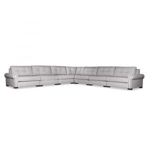 Nativa Interiors - Sylviane Buttoned Modular L-Shaped Sectional King 159