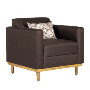 New Classic Furniture - Aiden Chair W/1 Throw Pillow-Chocolate - U1313-10-CHC