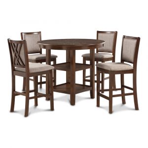 New Classic Furniture - Amy 5 Pc Counter Dining Set-Cherry - D3651-52S-CHY
