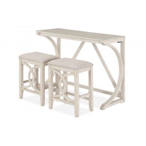 New Classic Furniture - Bella Counter Table & 2 Stools -2 Tone Bisque - D324-3P-BSQ