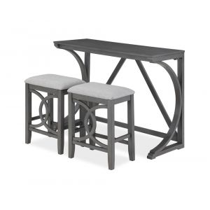 New Classic Furniture - Bella Counter Table & 2 Stools-Gray - D324-3P-GRY