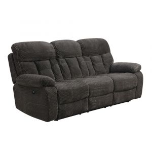 New Classic Furniture - Bravo Dual Recliner Sofa With Power Footrest-Charcoal - U1165-30P1-SLP