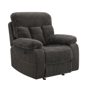 New Classic Furniture - Bravo Glider Recliner With Power Footrest-Charcoal - U1165-13P1-SLP