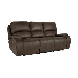 New Classic Furniture - Brookings Dual Recliner Sofa With Power Headrest And Footrest-Brown - U093-30P2-BRN