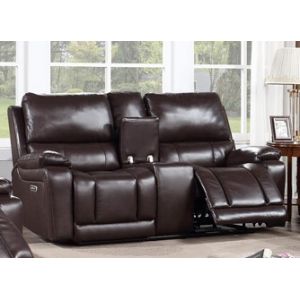 New Classic Furniture - Cicero Reclining Sofa W/Pwr Fr-Brown - L4231-30P1-BRN