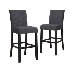 New Classic Furniture - Crispin Granite Gray Bar Chair (Set of 2) - D162-BS-GRN