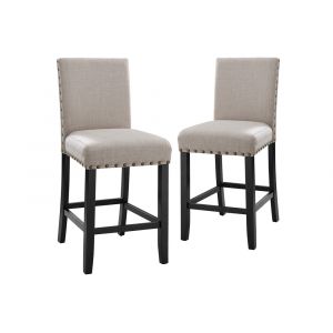 New Classic Furniture - Crispin Natural Beige Counter Chair (Set of 2) - D162-CS-NAT