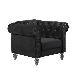 New Classic Furniture - Emma Crystal Chair-Black - UKD13-10-BLKC
