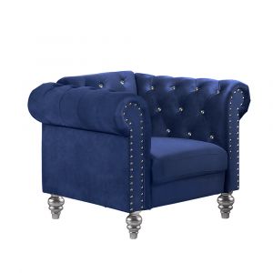 New Classic Furniture - Emma Crystal Chair-Royal Blue - UKD13-10-BLUC