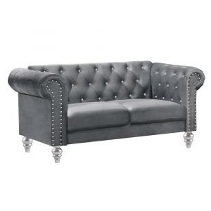 New Classic Furniture - Emma Crystal Loveseat-Gray - UKD13-20-GRYC