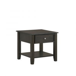 New Classic Furniture - Evander End Table With Drawer-Espresso - T381E-20