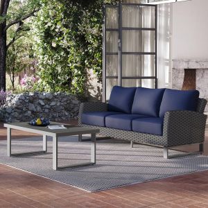 New Classic Furniture - Fiji Outdoor Patio  2 Pc Set-Sofa And Coffee Table-Blue - G801C-30S