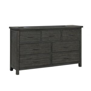 New Classic Furniture - Galleon Wood 7 Drawer Dresser, Rustic Gray - B1111G-050