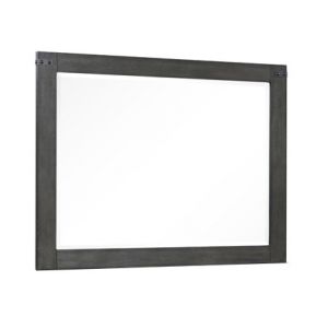 New Classic Furniture - Galleon Wood Beveled Glass Mirror, Rustic Gray - B1111G-060