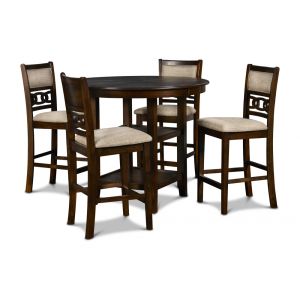 New Classic Furniture - Gia Round Counter Dining 5 Pc Set - Cherry - D1701-52S-CHY